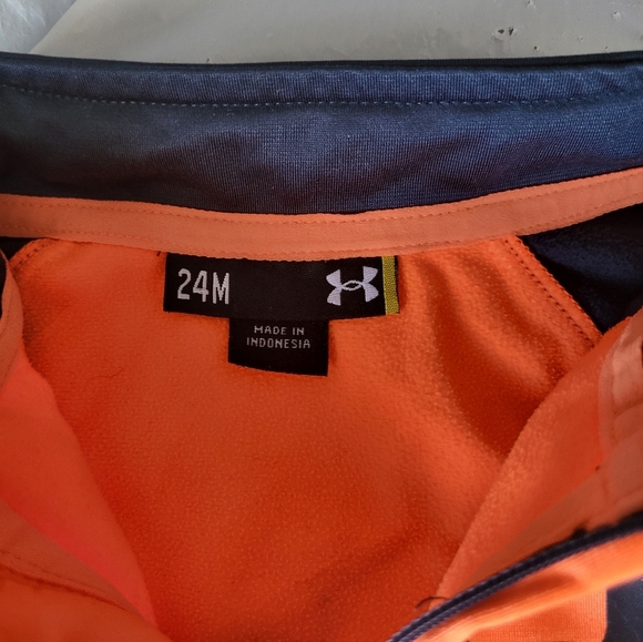 Under Armour Kids Orange and Black Jacket, Size 24 Month - Picture 3 of 6